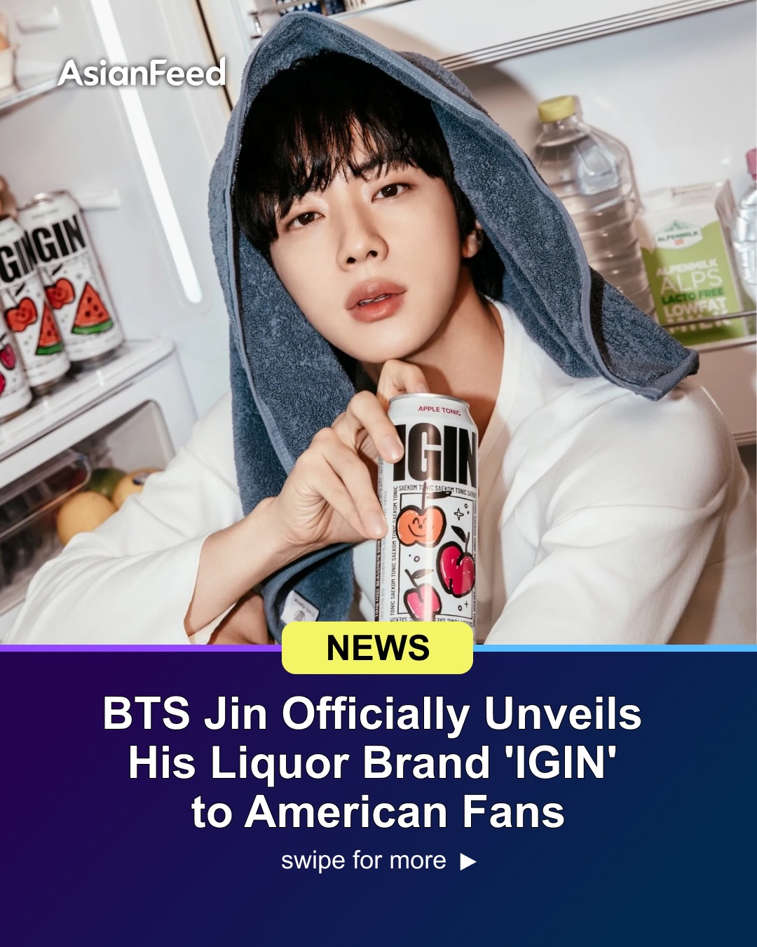 BTS JIN IGIN ポスター BTS Jin launches IGIN liquor brand in the US