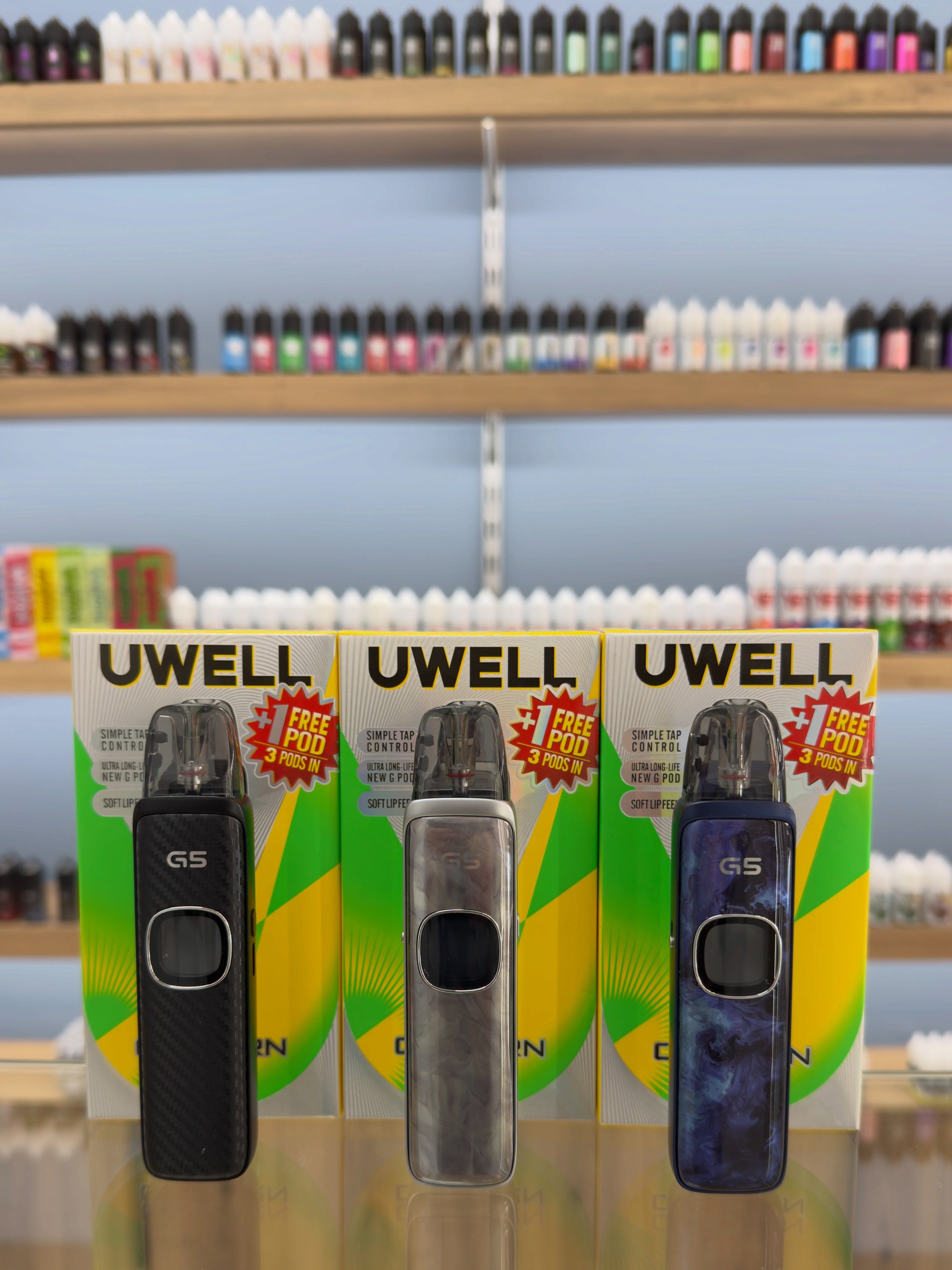 caliburn uwell battery DEVICEOFTHEWEEK 💨 G5 🔥 - 1600mAh - Up to 35W Power - Smart Triple Tap Control Vuse Go Pen Berry maxkit All The Same Flavor:Mint Freeze
