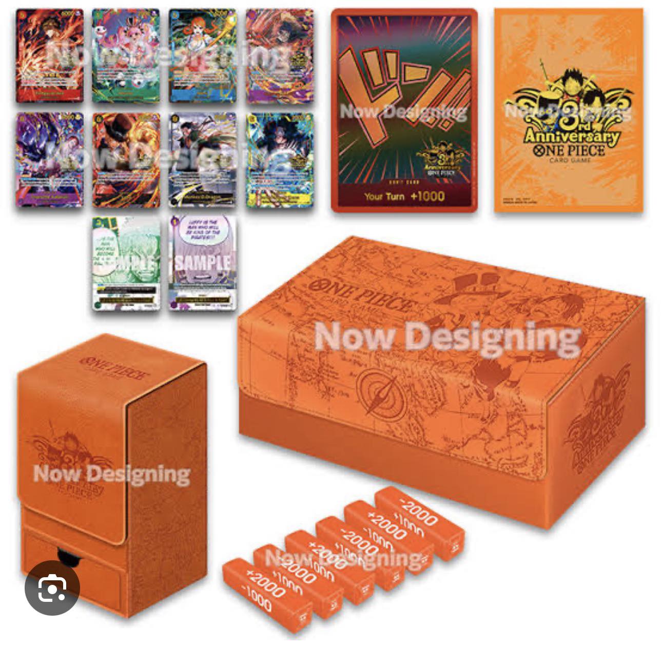 One Piece card game 3 anniversary Jewelry Bonney BOX SET. Included 