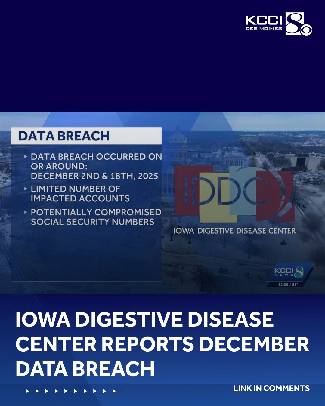 The Iowa Digestive Disease Center has reported a December data