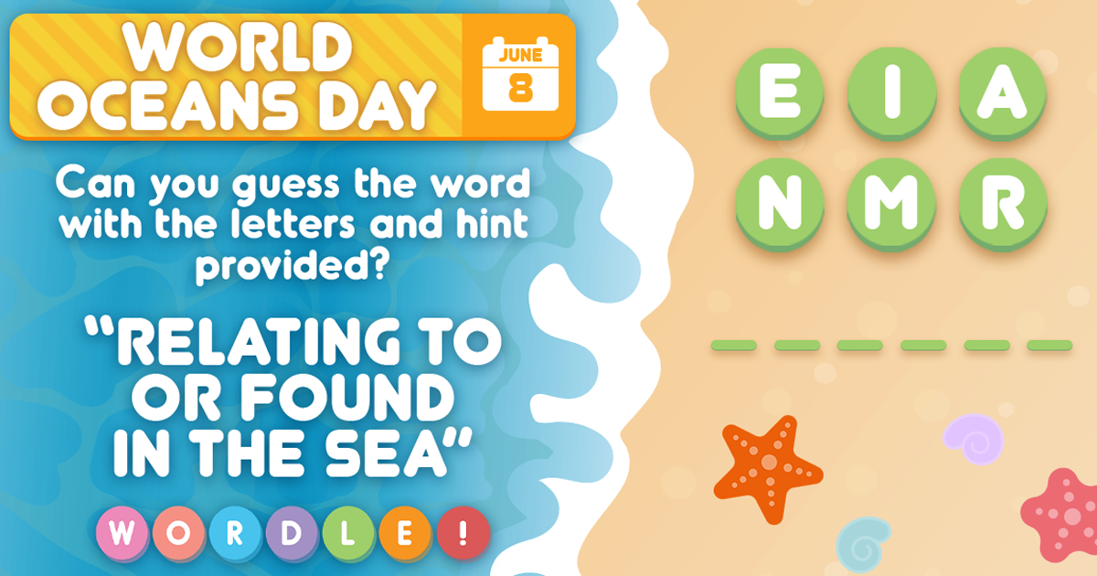 Wordle - It's World Oceans 🌊 Day and we're shore you can get this ...