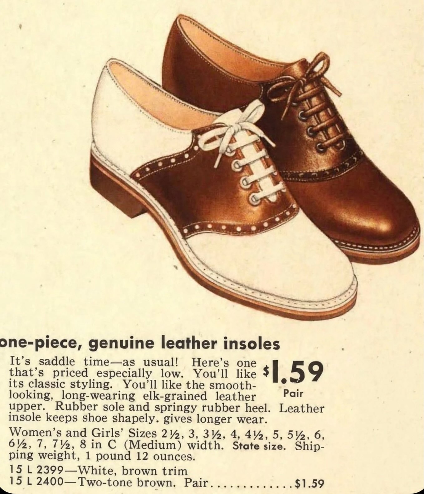 EDGERTON SHOES CATALOGUE 1941～1942 1942 SEARS catalog. When you see these, you think of what?