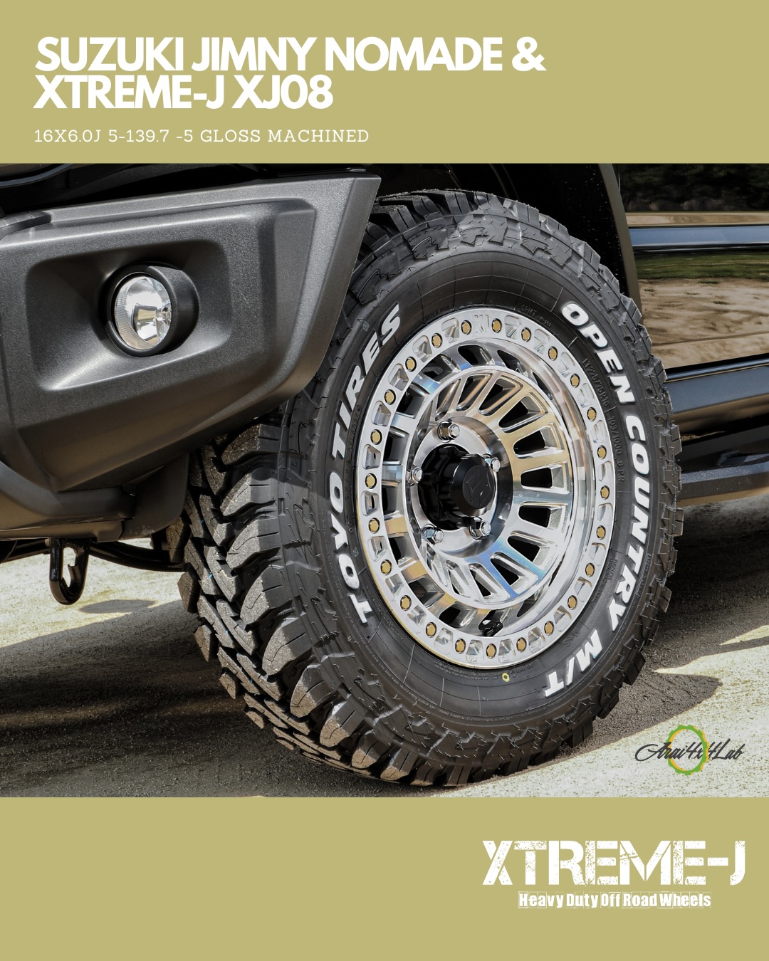 エクストリームJ XJ08 x ジムニーノマド 16x6.0J 5-139.7 -5 グロス