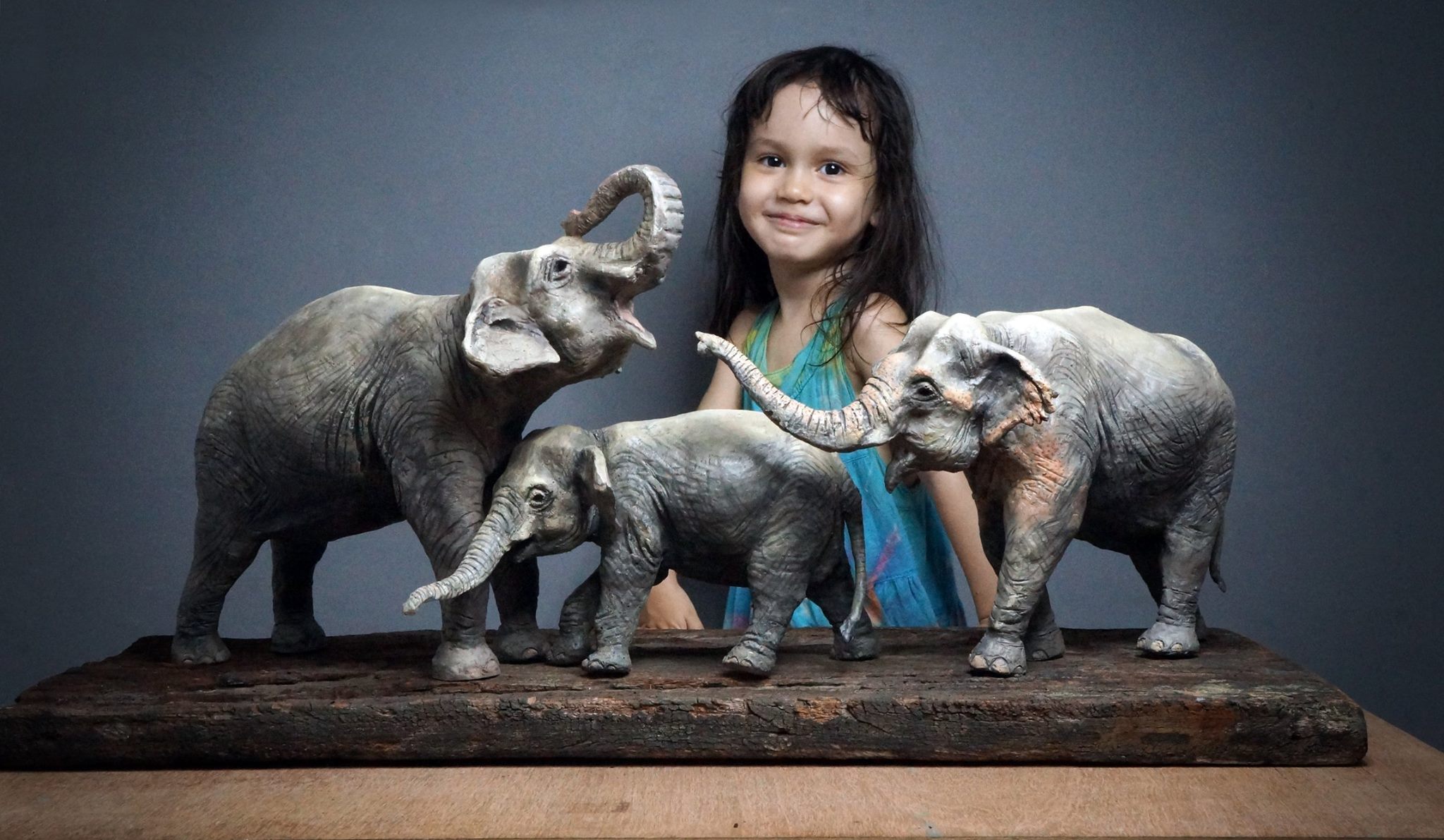 Elephant sculpture #2 my wife Khwan made for our daughter Emilie.
