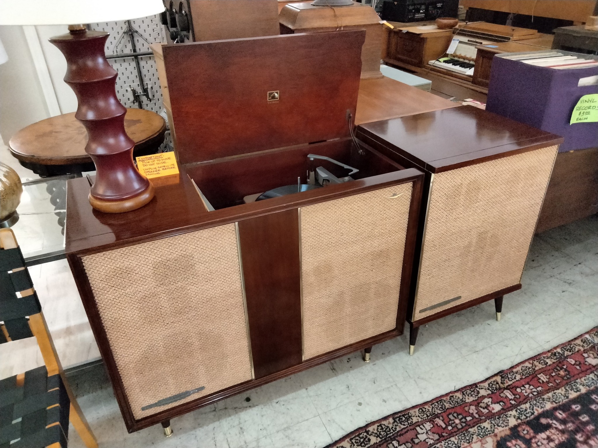 And finally, this 1960 RCA Victor stereo 4 speed phonograph with