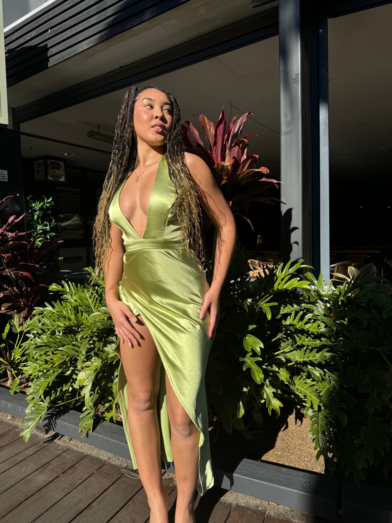 apple green maxi dress Hadleigh in for formal events Asos design