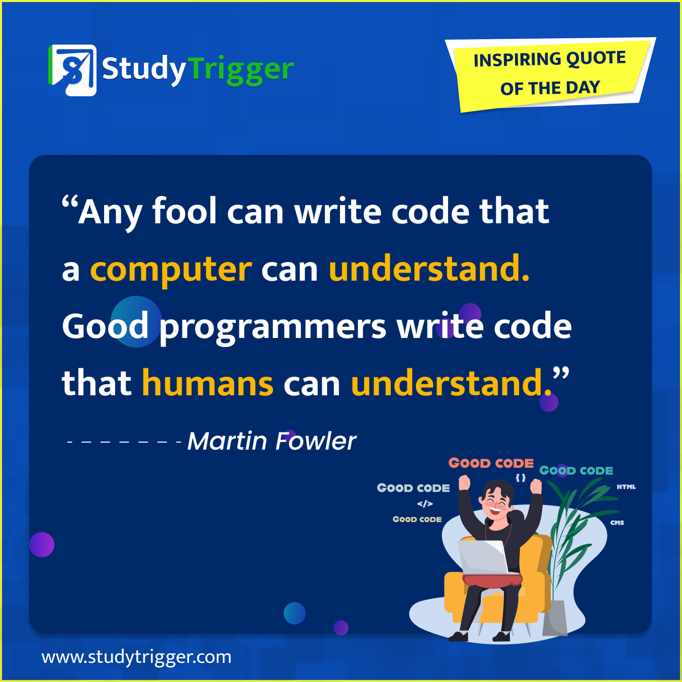 Study Trigger - Commit yourself not to only code for... | Facebook