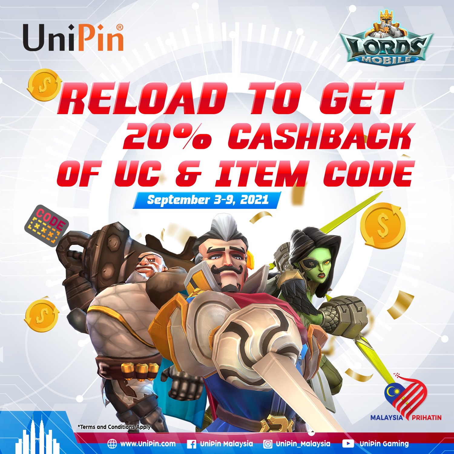 UniPin - ⚔️ Lords Mobile OFFER ️ Reload any amount of... | Facebook