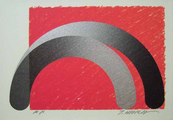 Strokes 82-16' (a lithograph self-published in 1982) by Hara