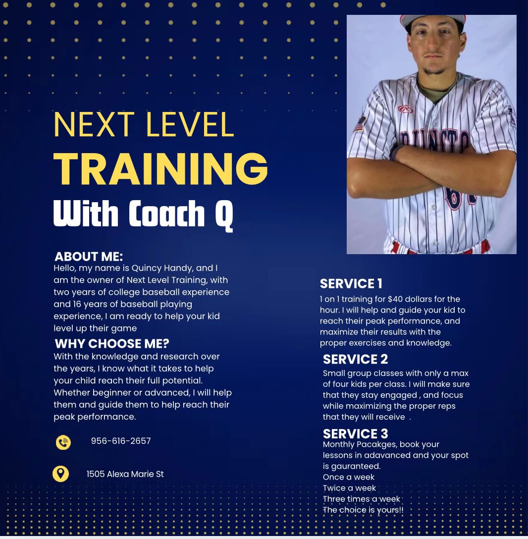 Next Level Training for baseball development in Mission, Texas
