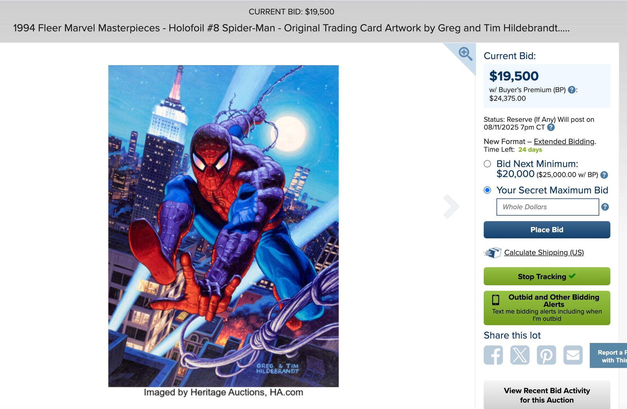 Live at Heritage now. Not my auction! 24 days left until the
