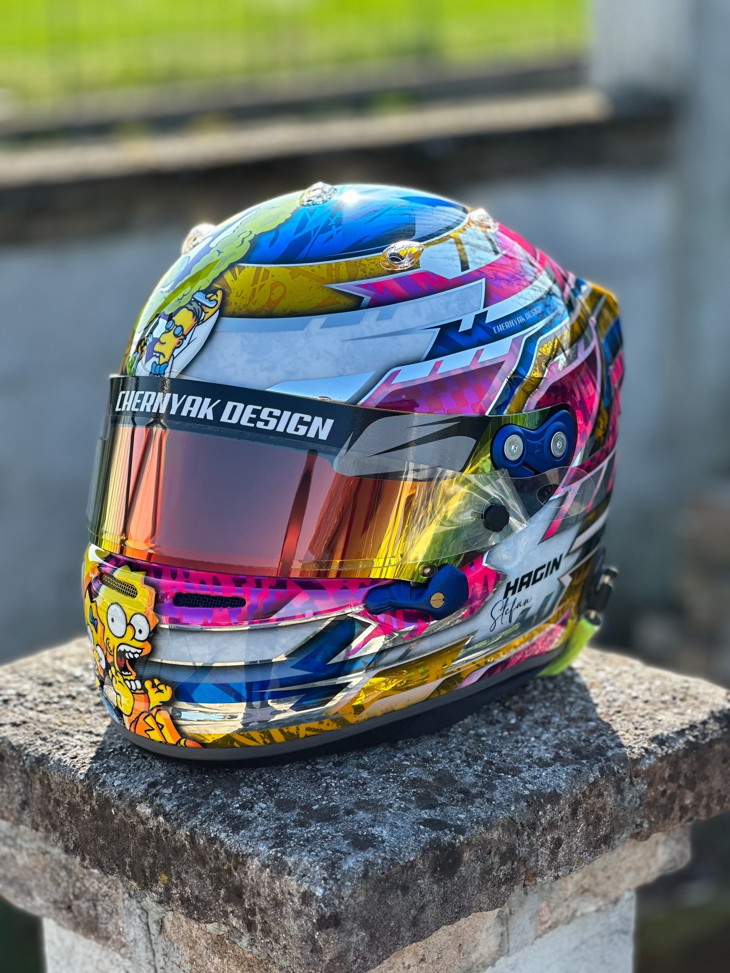 Special Art 🖼️ on the Arai GP7 SRC ABT helmet.😎 The design was