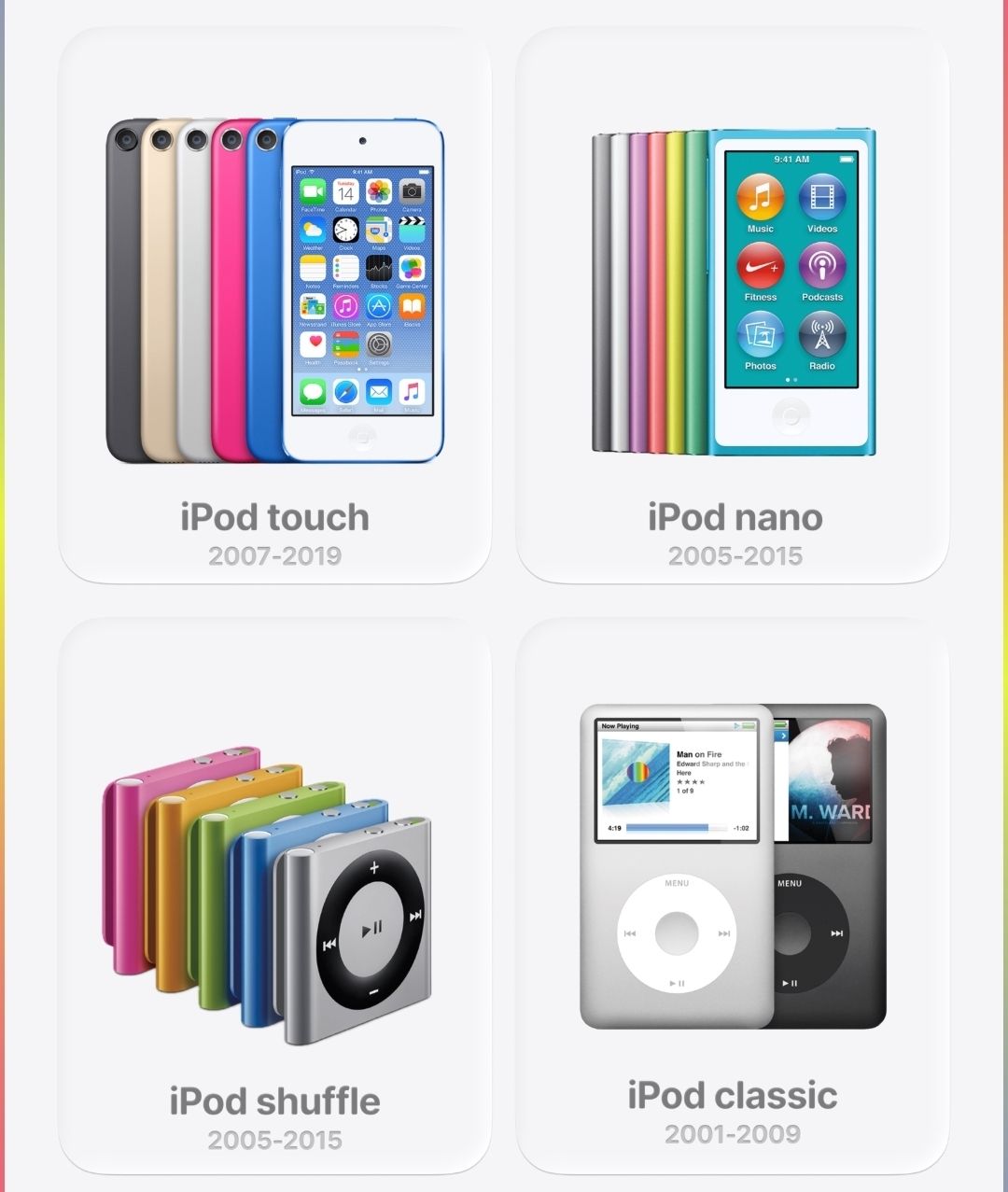 You can only bring back one iPod lineup. Which one are you choosing?