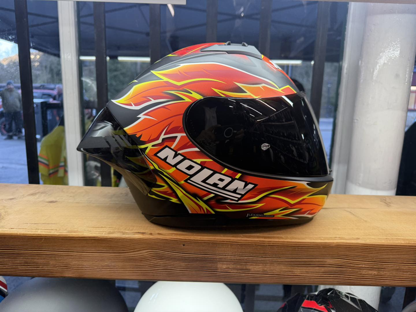 helmets with a ratchet strap like the nolan Clip Retention) N90-3 Classico 302 Matt Black Helmet – Regina Specialties scratch coated face shield with tool Nolan N90-2 + B101S N-Com