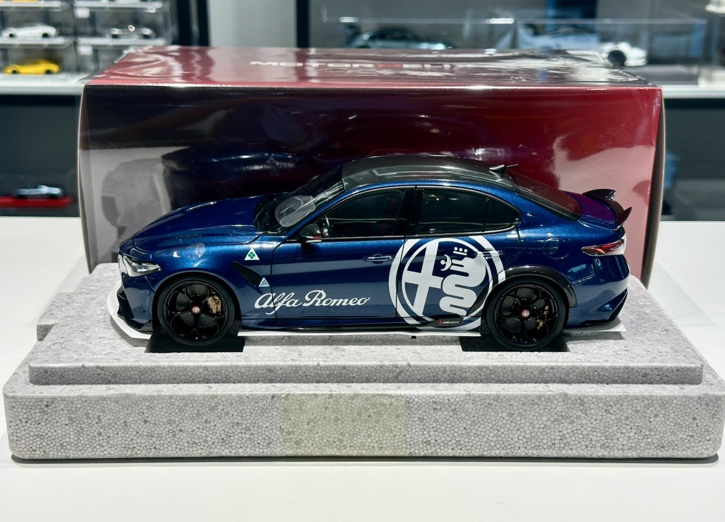 New in stock 1/18th MotorHelix Alfa Romeo Giulia GTA Misano Blue