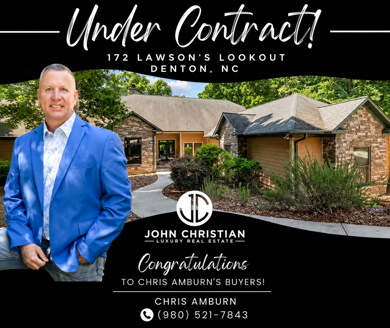 Chris Amburn's buyers under contract for home at 172 Lawson's