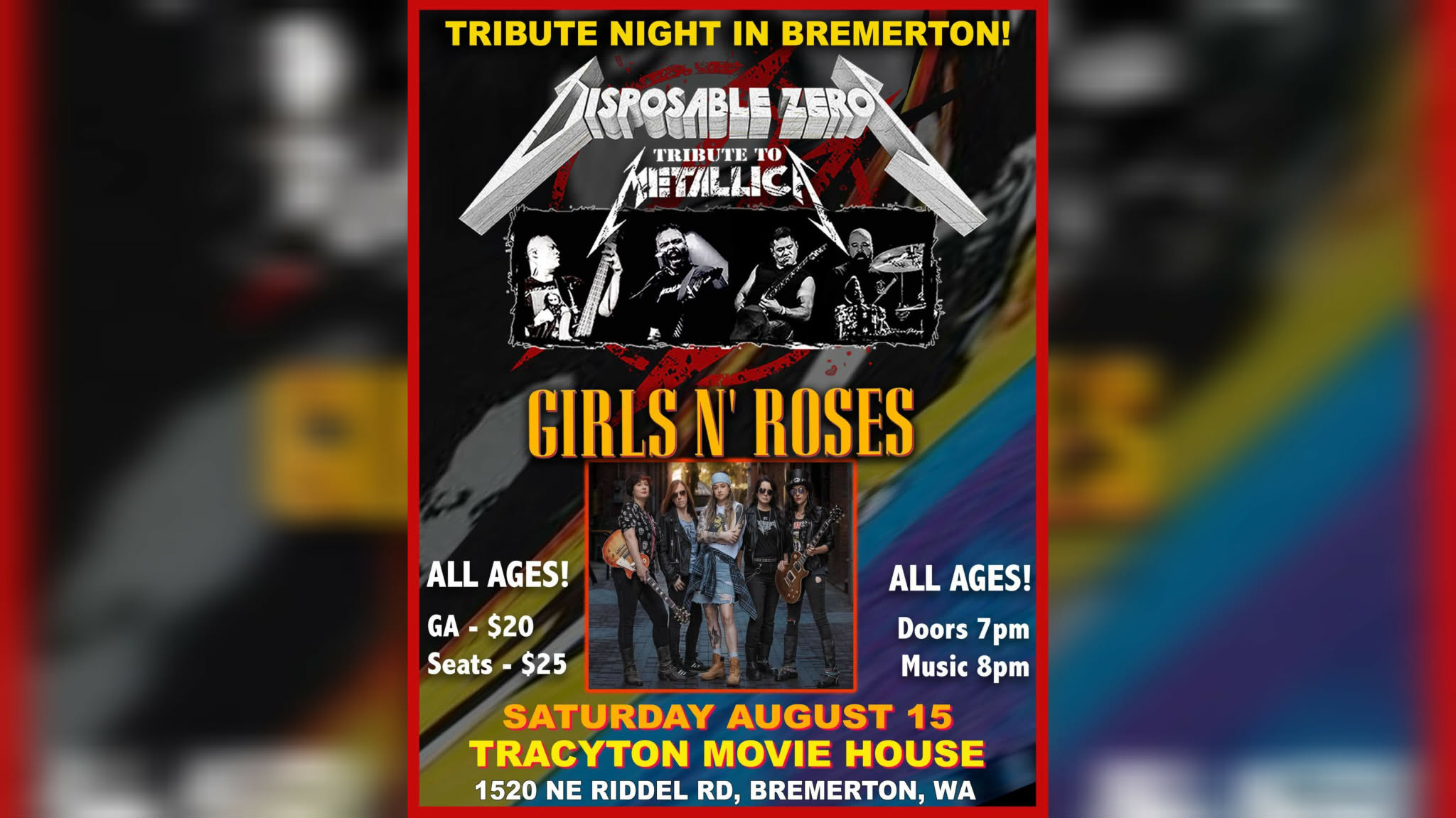 Disposable Zeros (Metallica Tribute) also with Girls N