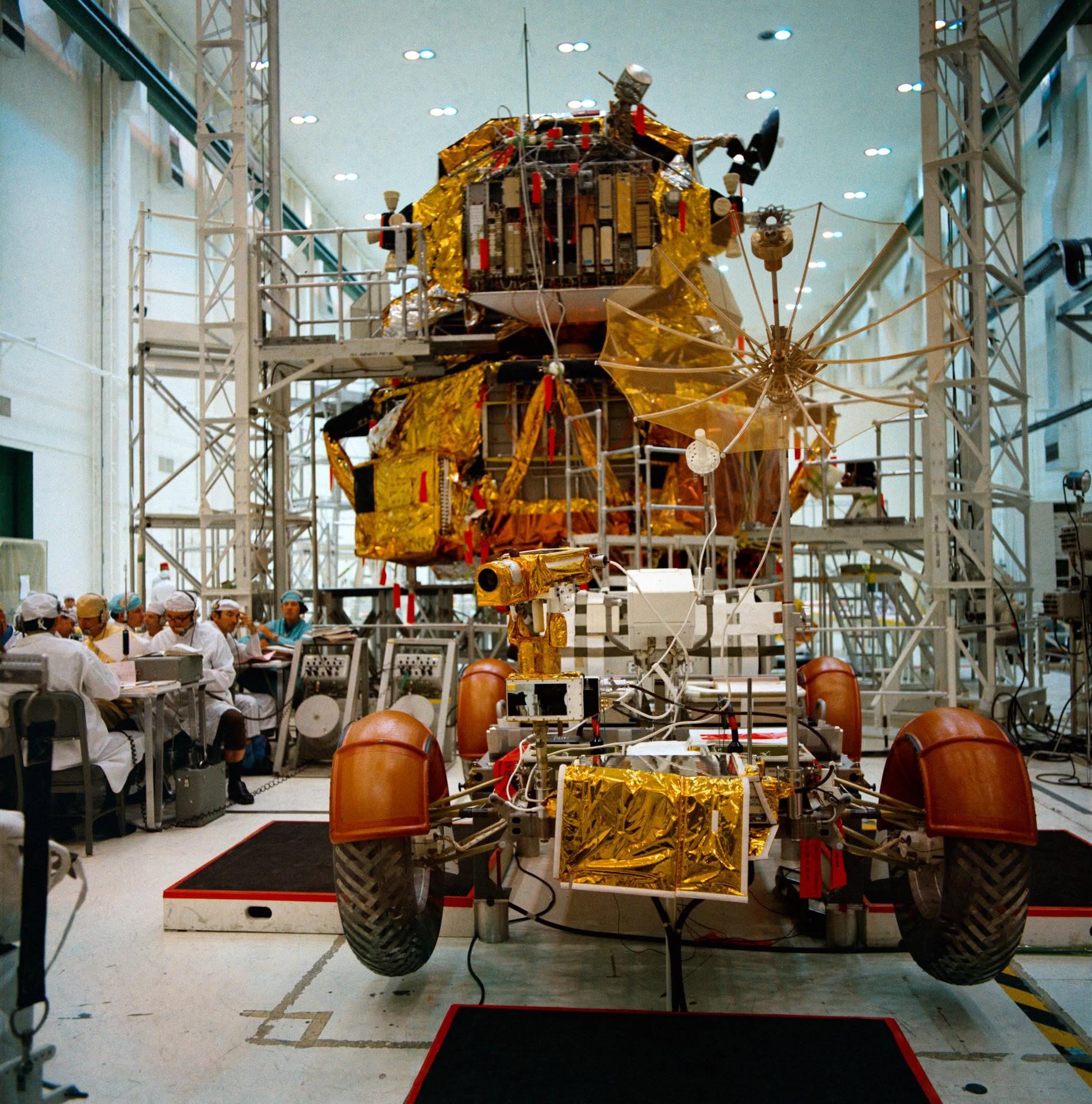 The Apollo 15 Lunar Roving Vehicle (LRV) and the Lunar Module (LM