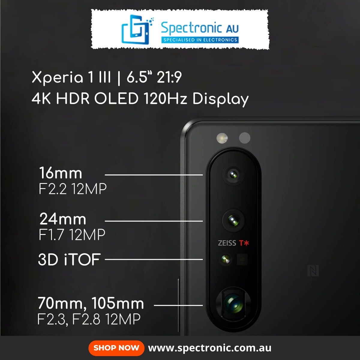 Spectronic AU - The all new, powerful Xperia 1 III with 4K...