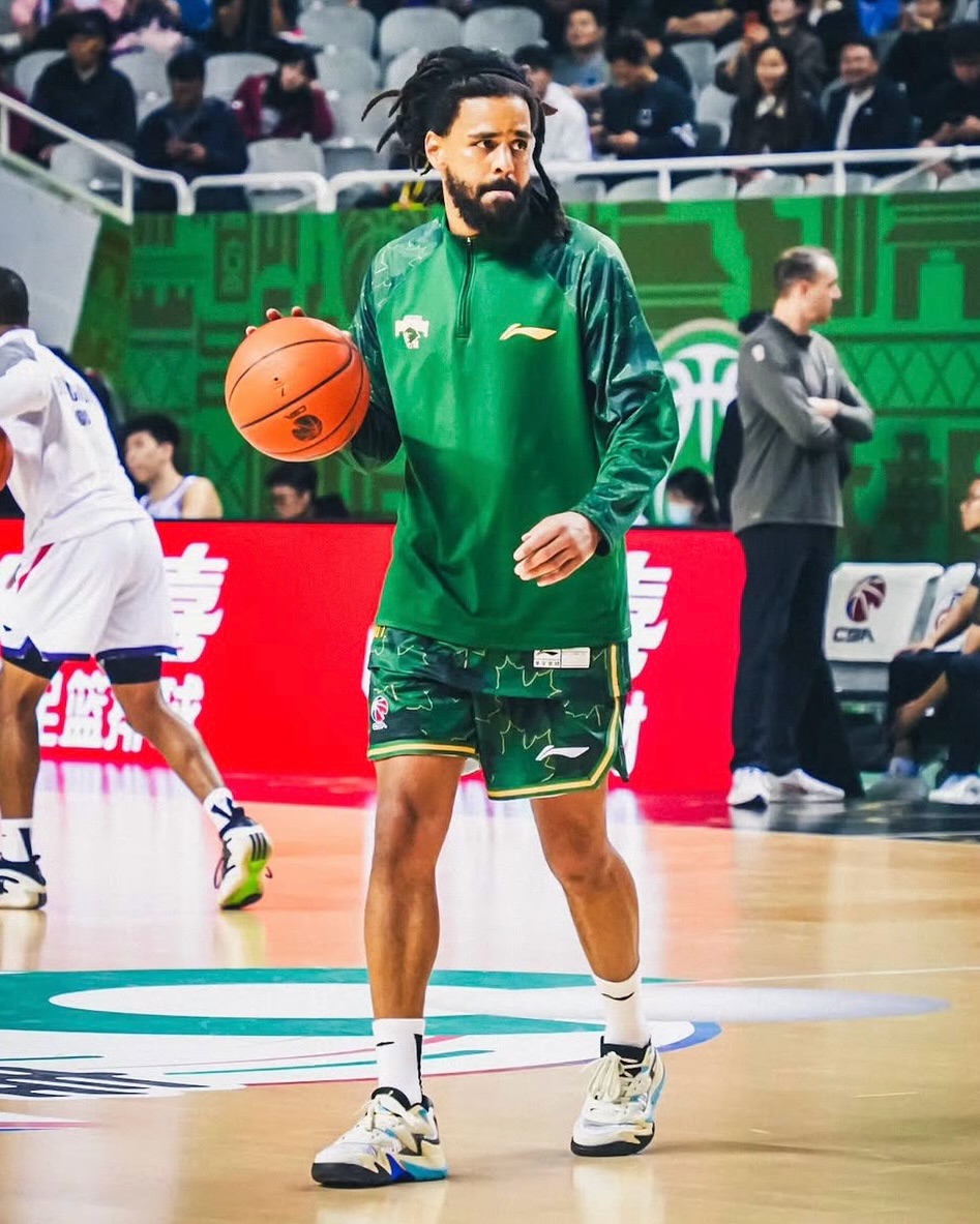 J. Cole made his CBA debut for the Nanjing Monkey Kings wearing