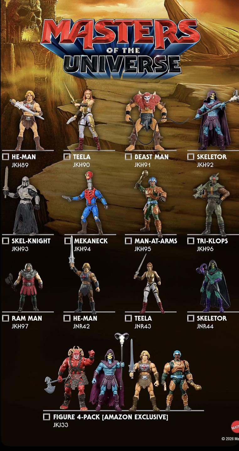 Masters of the universe core movie figures catalog