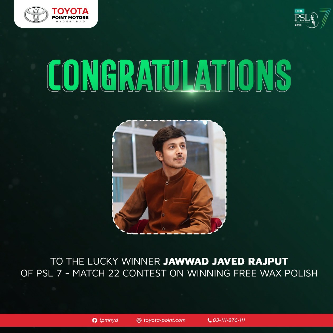Congratulations to the lucky winner... - Toyota Point Motors | Facebook