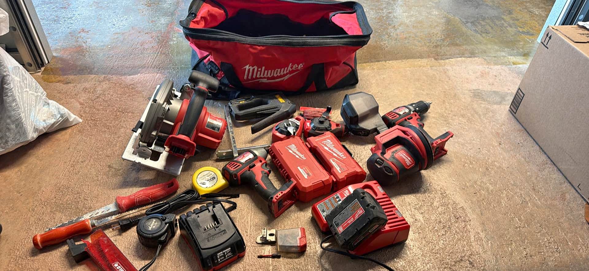 Tool Bag with power/hand tools and more - Mixed Power Tool Sets ...