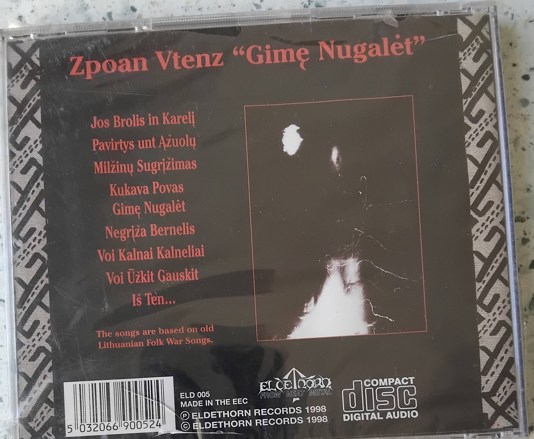 Zpoan Vtenz - Gimę nugalėt Užpakuotas CD Kaina 40 eurų Siuntimas 