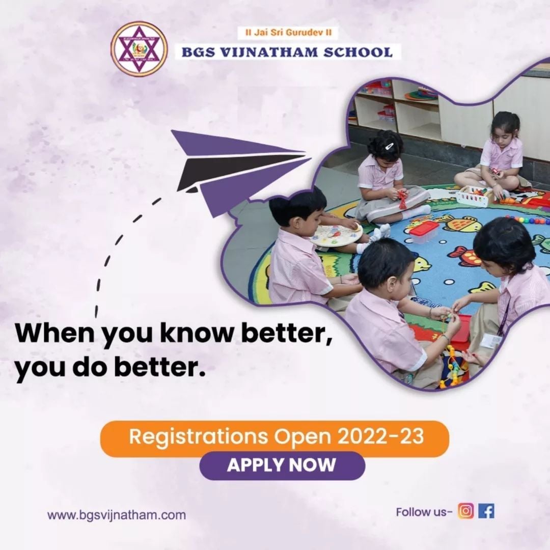 Admissions Open 2022-23 We at BGS... - BGS Vijnatham School | Facebook