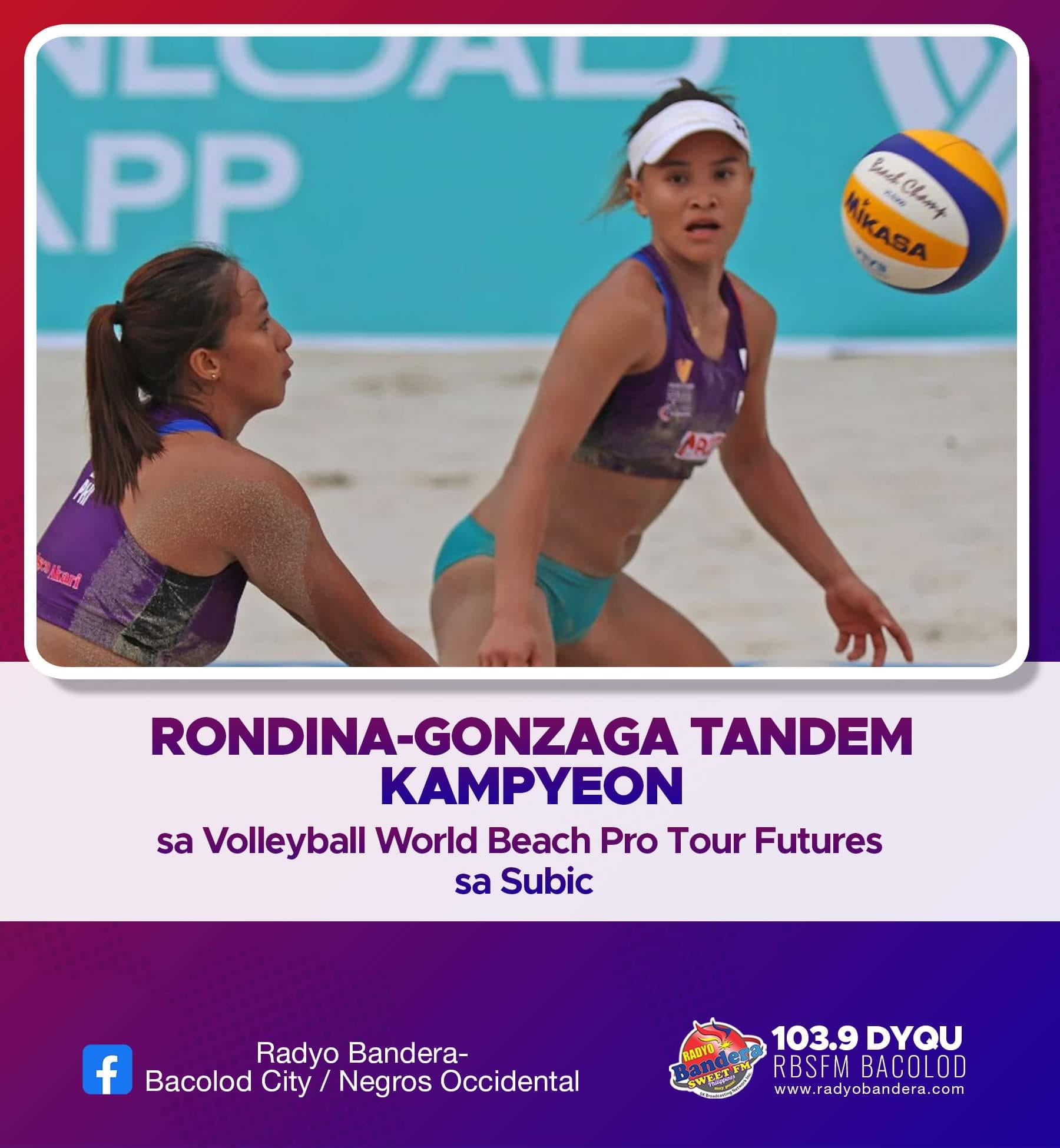 RB - RONDINA-GONZAGA TANDEM KAMPYEON SA VOLLEYBALL WORLD BEACH PRO TOUR ...
