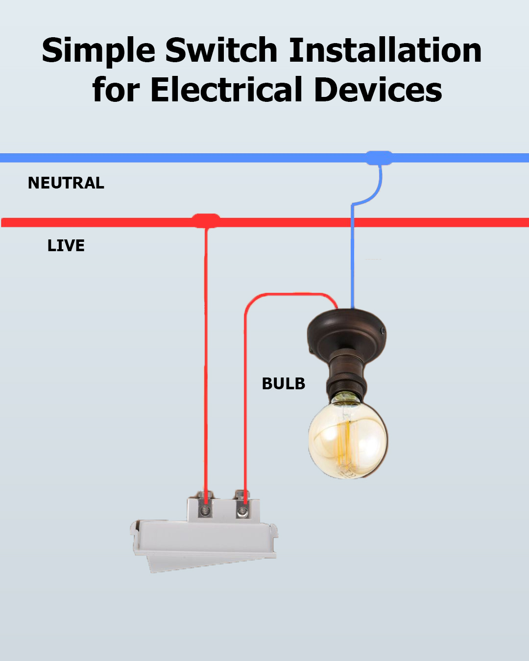 Homemade - simple switch installation for electrical devices # ...