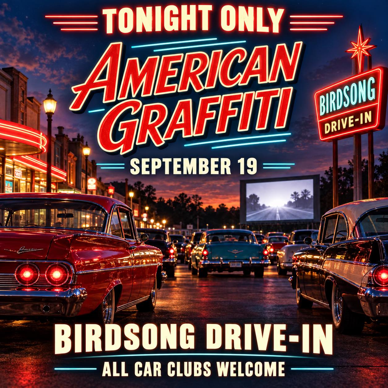 American Graffiti at Birdsong Drive-In Tonight, September 19