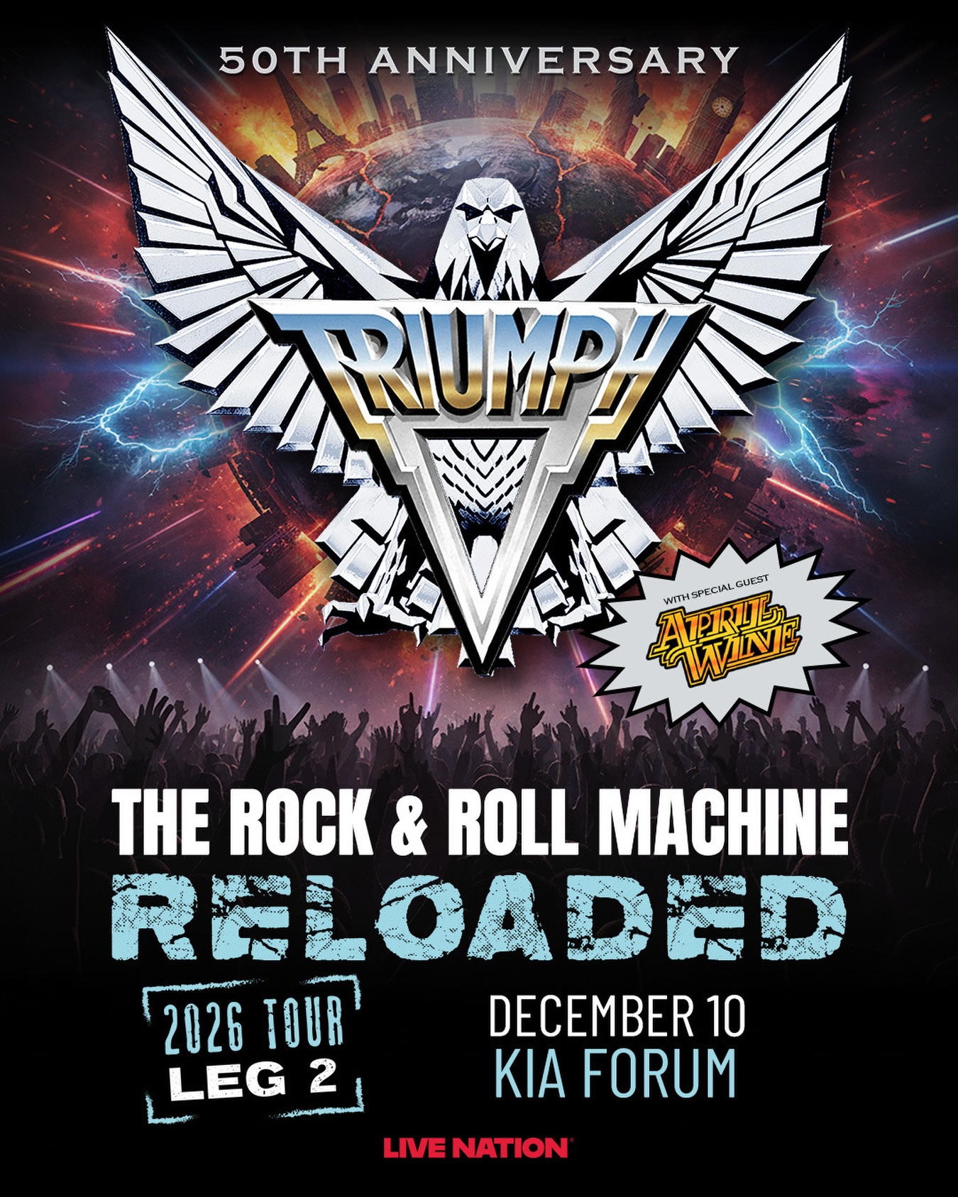 LOS ANGELES – join Triumph for Leg 2 of The Rock & Roll Machine