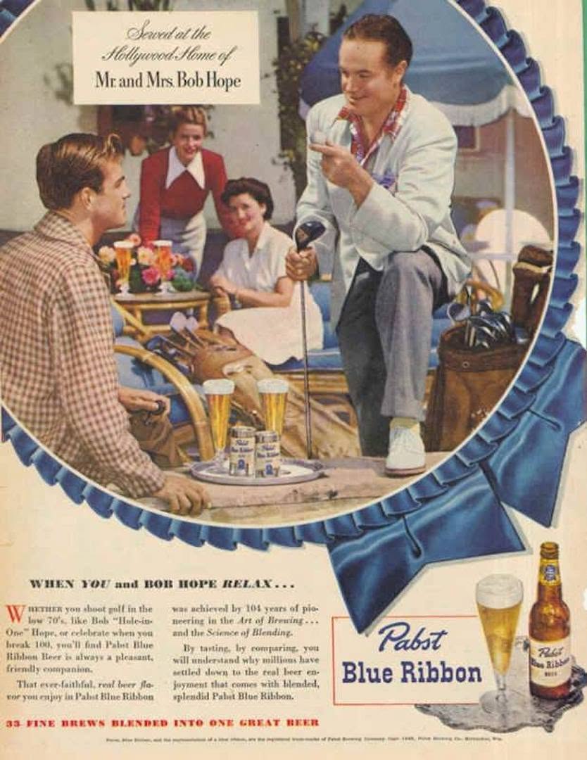 78 years ago, in 1948, this Pabst Blue Ribbon advertisement was