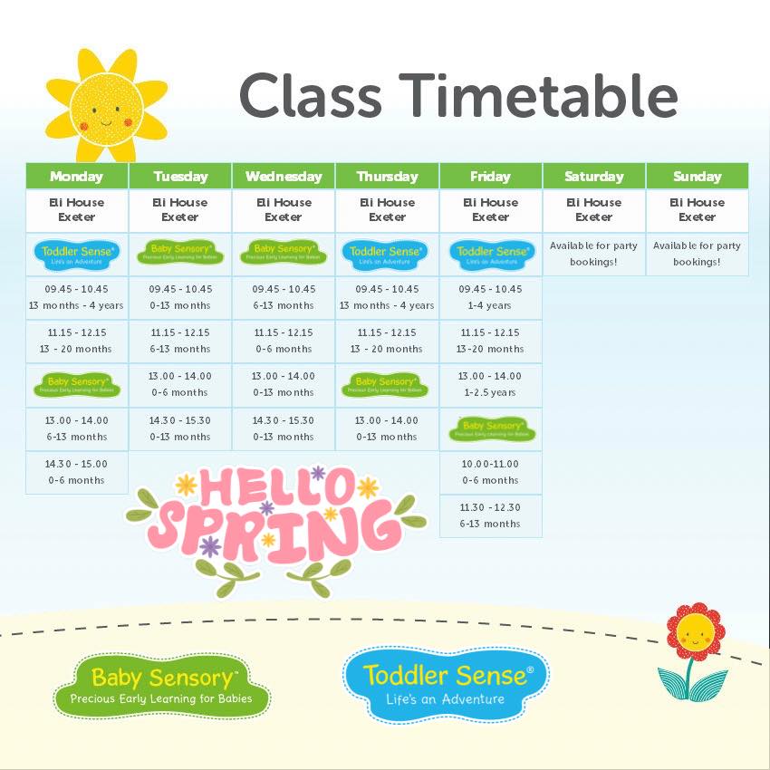 Baby - 🌸 HELLO SPRING TIMETABLE! 🌸 Our Spring class timetable is here ...