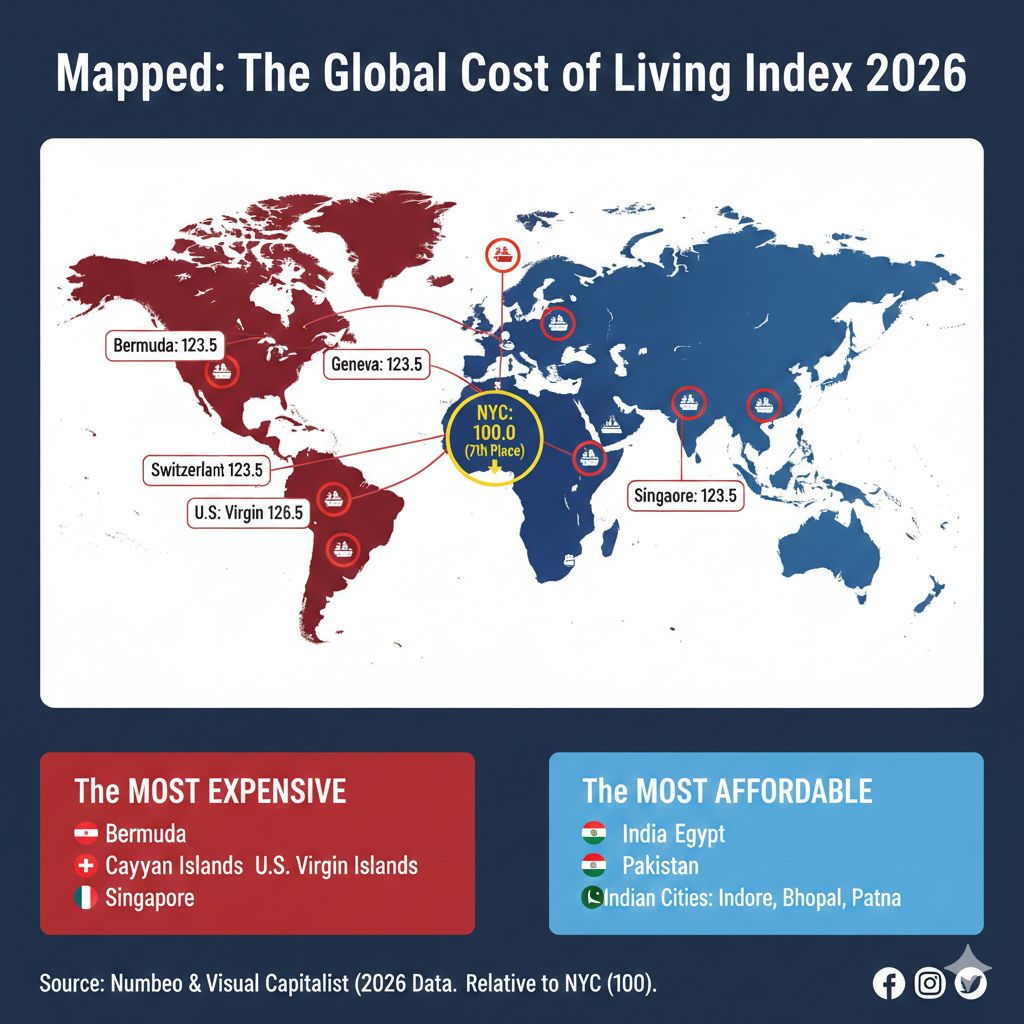 The Facts - The 2026 Global Cost of Living Index reflects a world ...