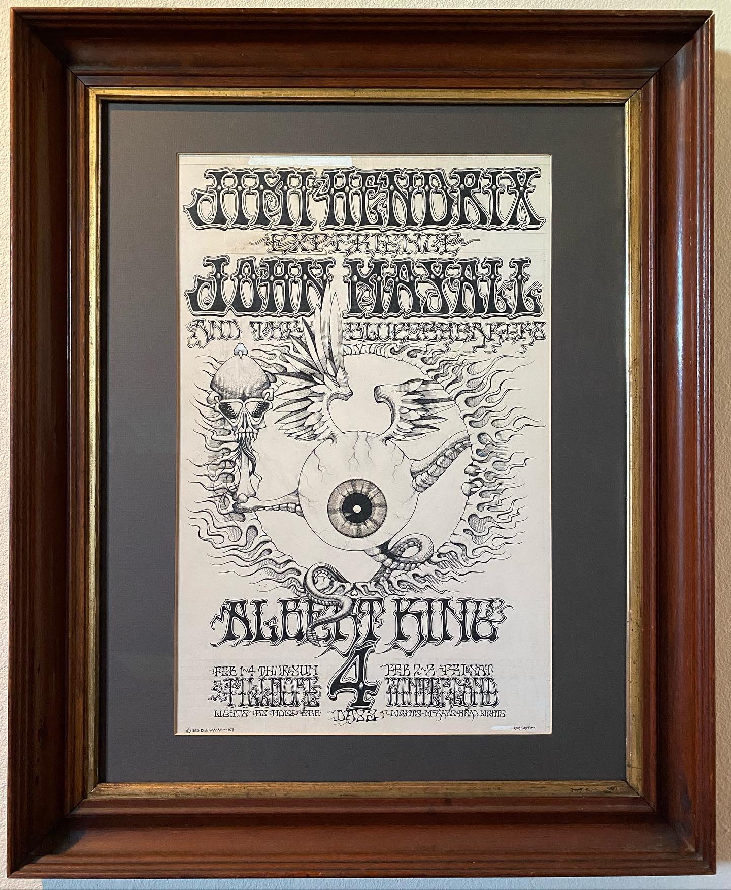 Jimi Hendrix and Rick Griffin's iconic 1967 Fillmore poster