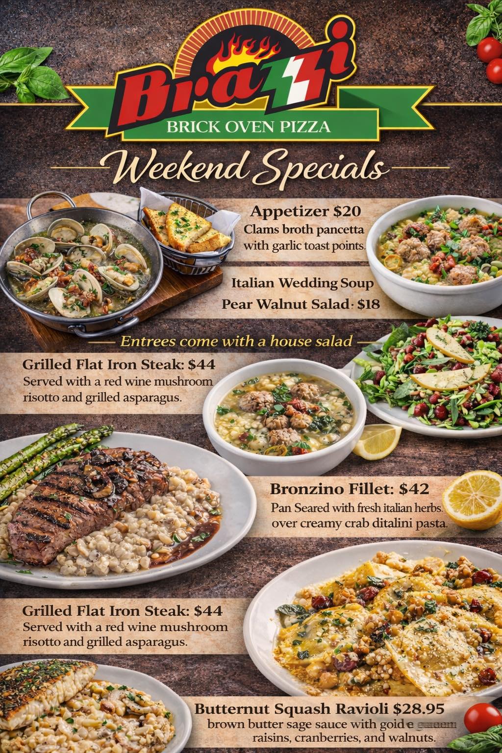 Brazzi Wood Fired Brick Oven Pizzeria | Manahawkin NJ