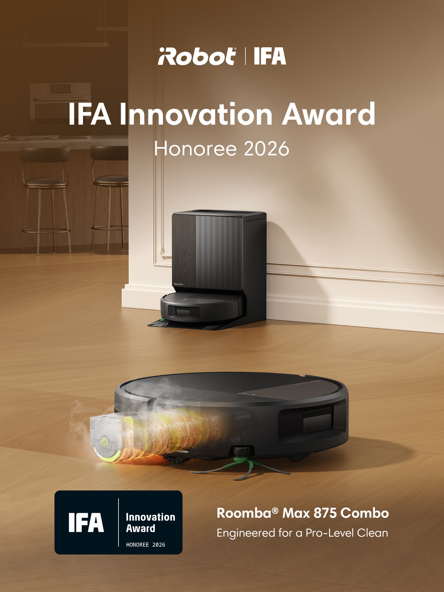 Award-winning innovation. 🏆 The Roomba® Max 875 Combo has been