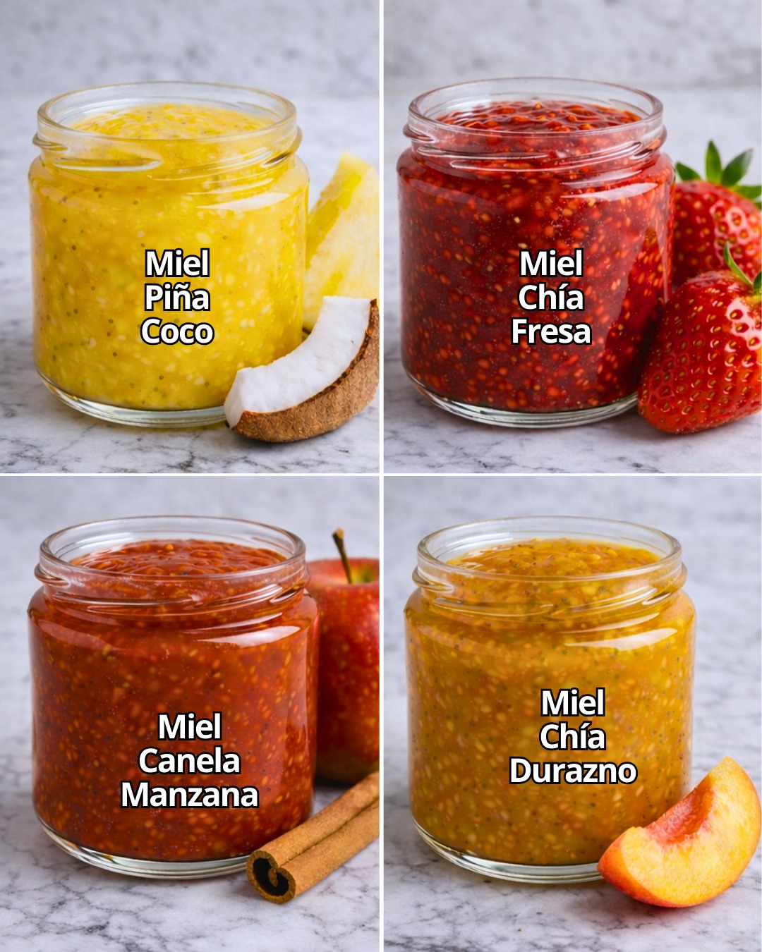 Gastronomía - Te dejo 4 Recetas de Mermeladas Saludables con Frutas🍍🍓 🍎 ...