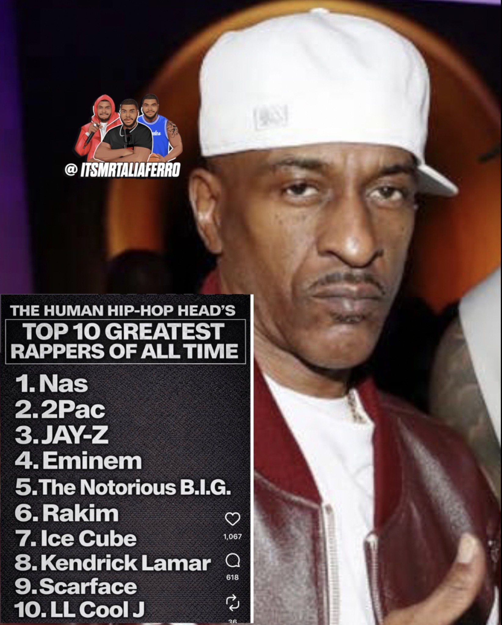 The Legend Rakim Goes Viral For Listing His 10 Greatest Rappers Of 