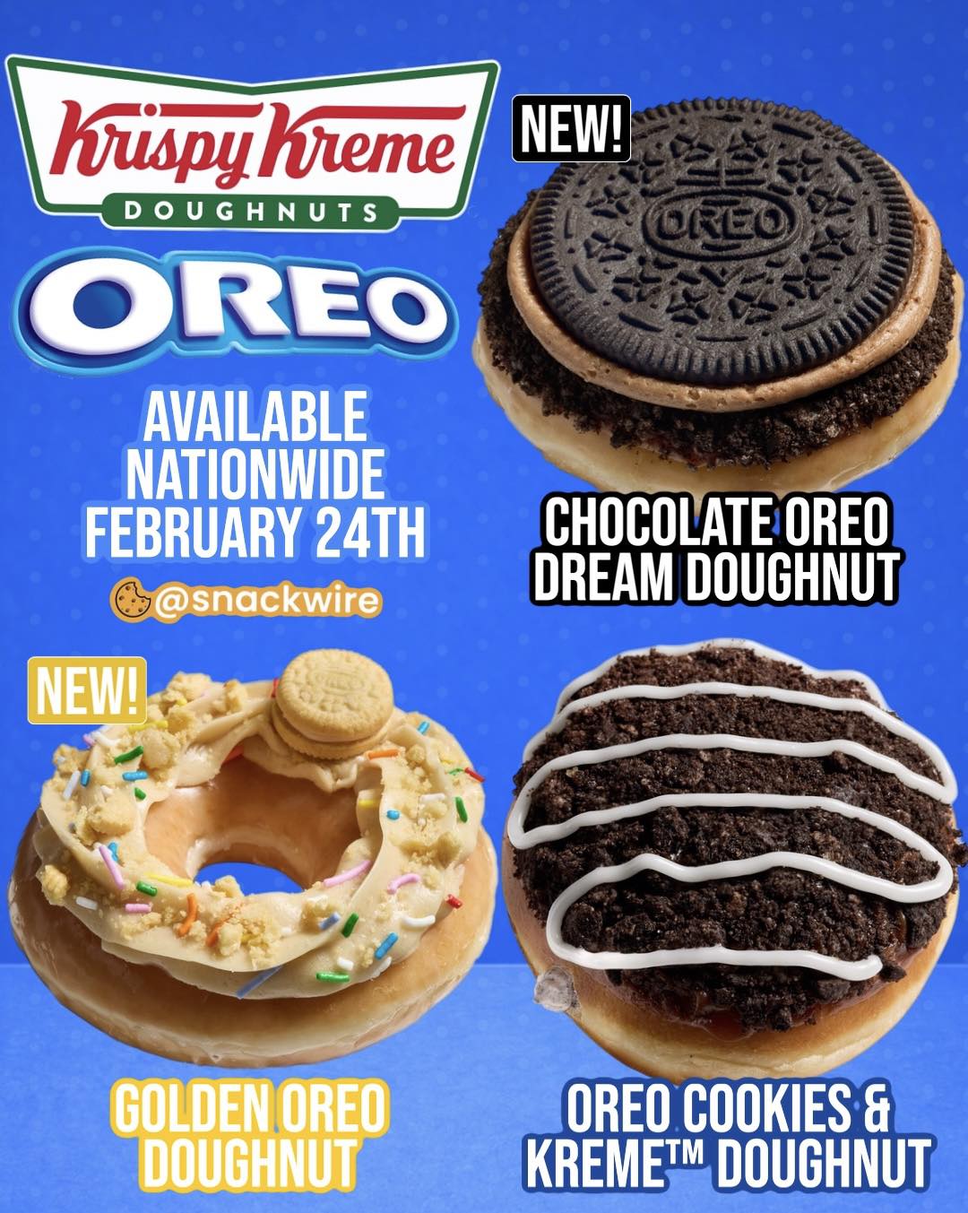 SnackWire - New Krispy Kreme x Oreo Doughnut Collection! Available ...