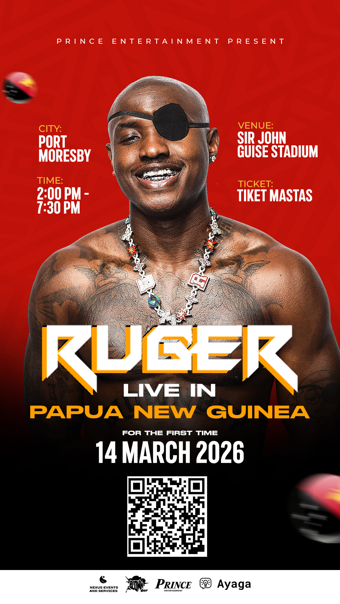 Tiket - 🔥🎶 RUGER LIVE IN PORT MORESBY! 🎶🔥 Get ready, PNG! 🇵🇬 The ...