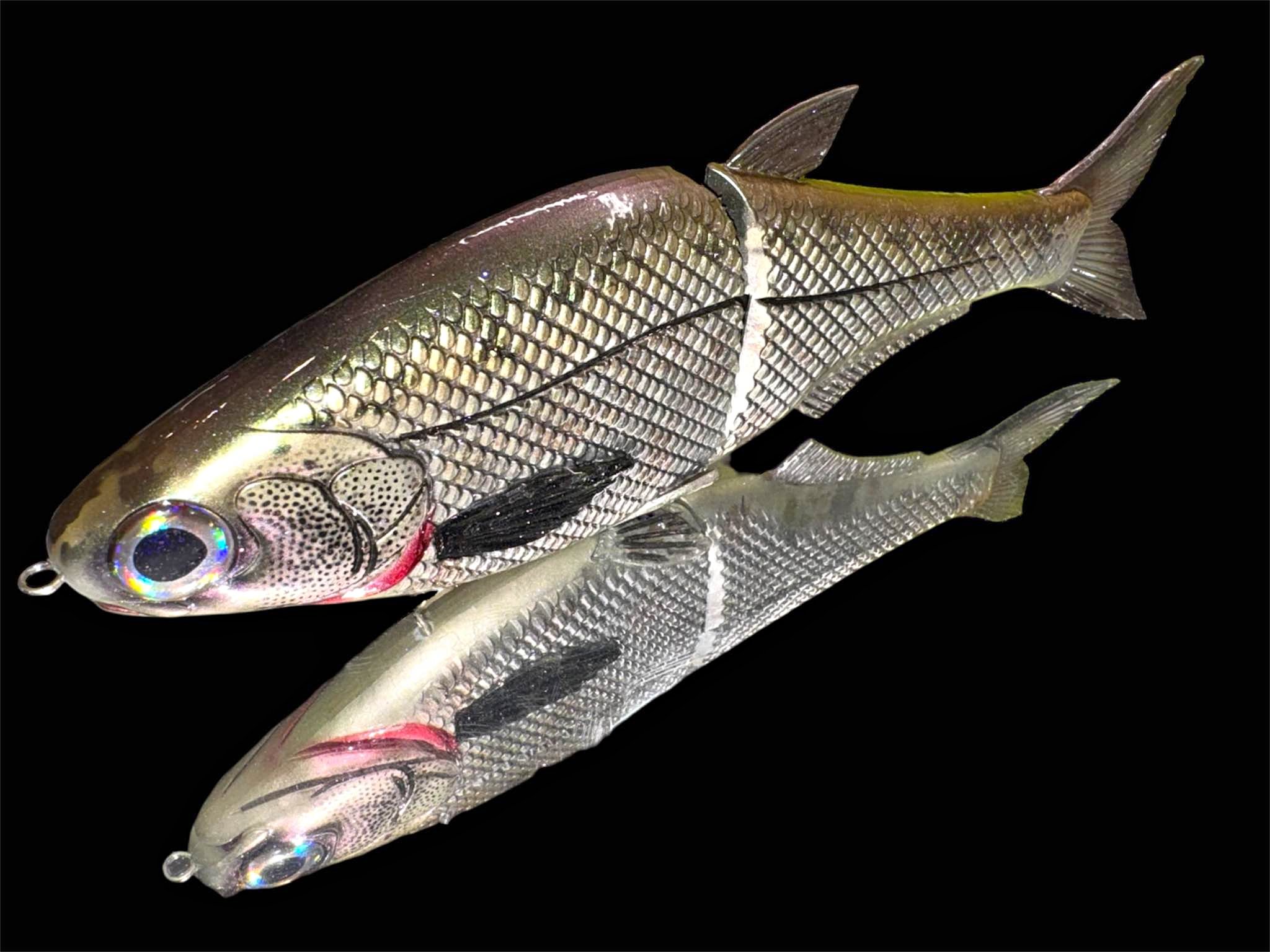 Hinkle Alternative 9” Emerald Titanium Gizzard shad Glide-Swimbait ...