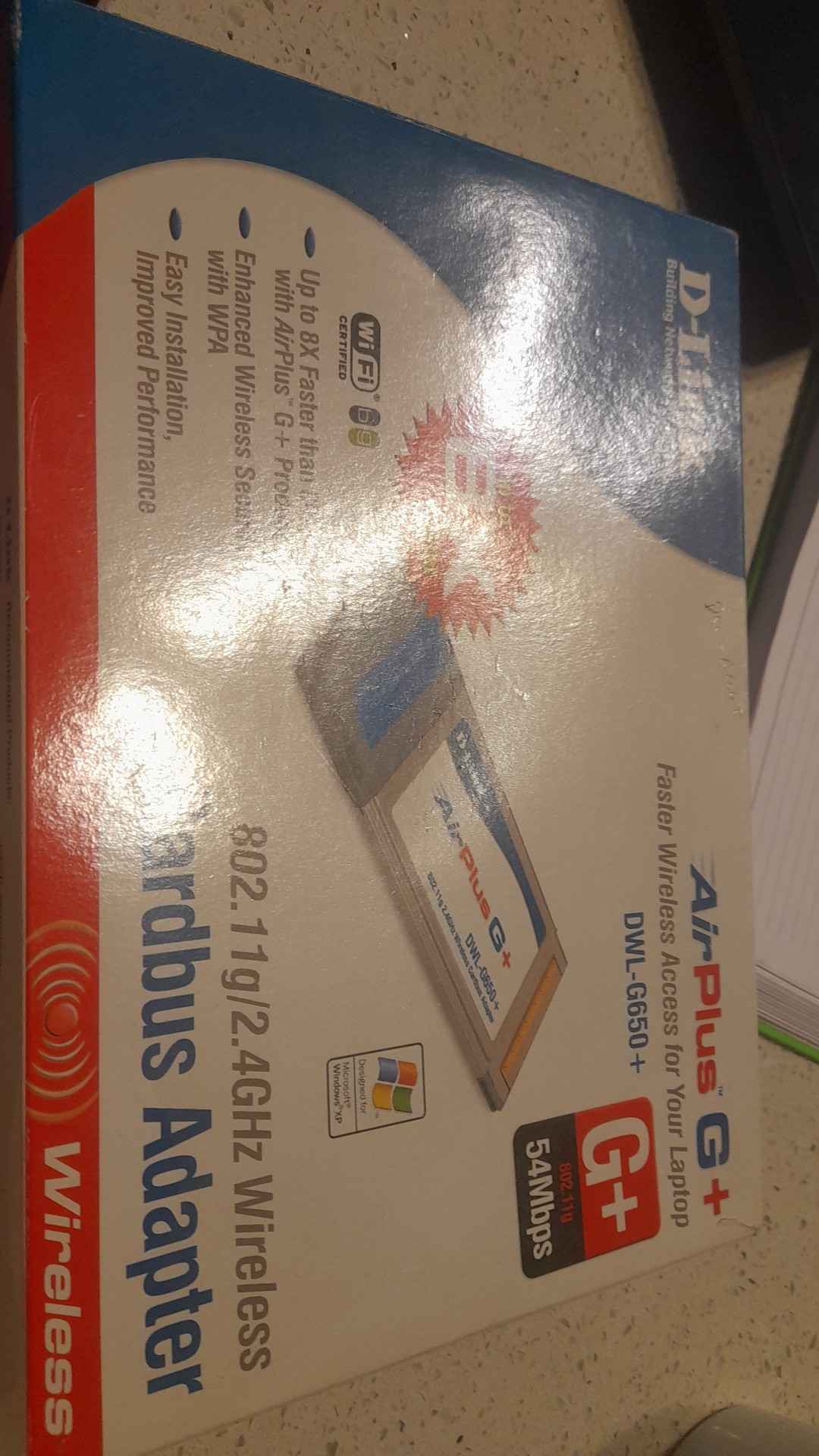 BOXED DLink Airplus G+ DWL-G650+ PCMCIA CardBus Network WiFi Card ...