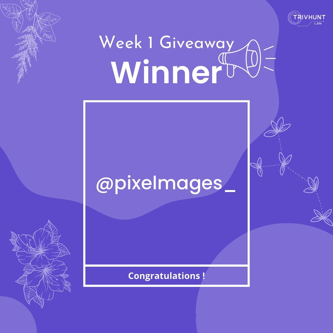 TrivHunt - Congratulations to our week 1 winner...