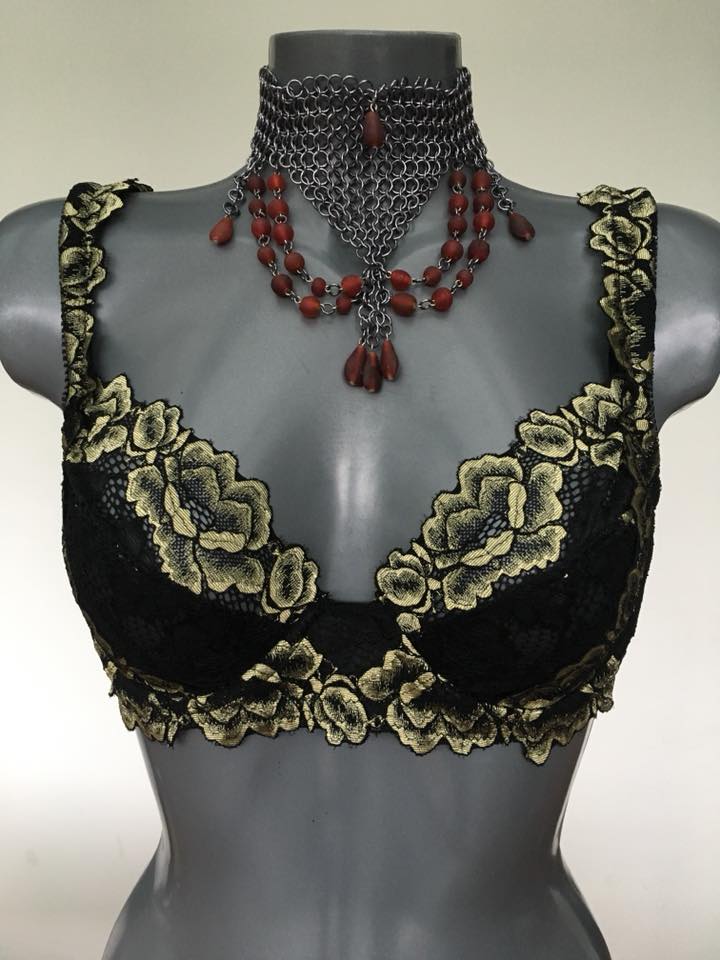 New handmade bra: “Black and Gold” - Atelier La Maison Boudoir