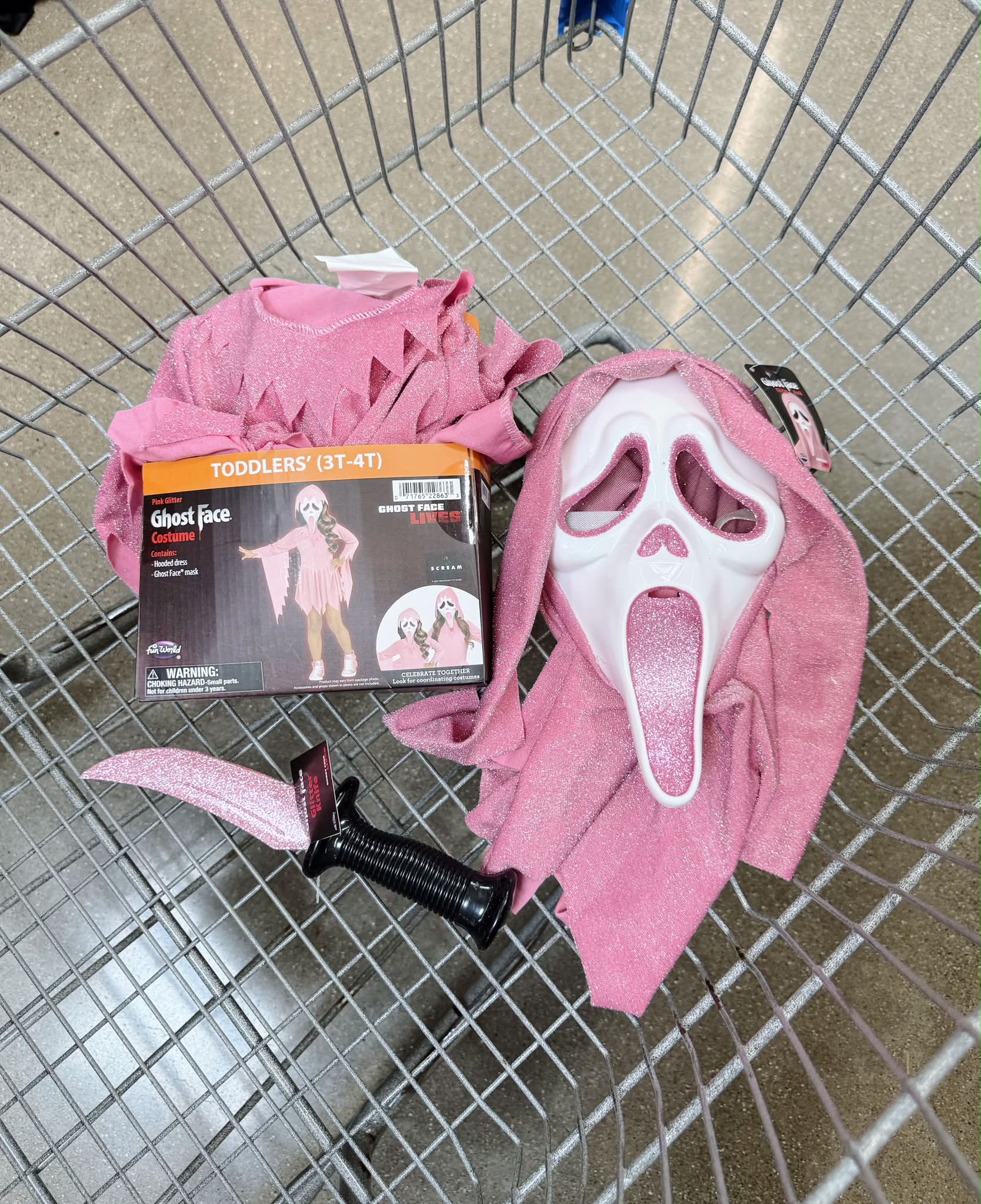 glitter ghost face dress Mommy + me pink glittery ghostface Halloween costumes! 💕 also available in girls sizes! #newatwalmart #ghostface #pinkaesthetic eoysale1226-UPDATE