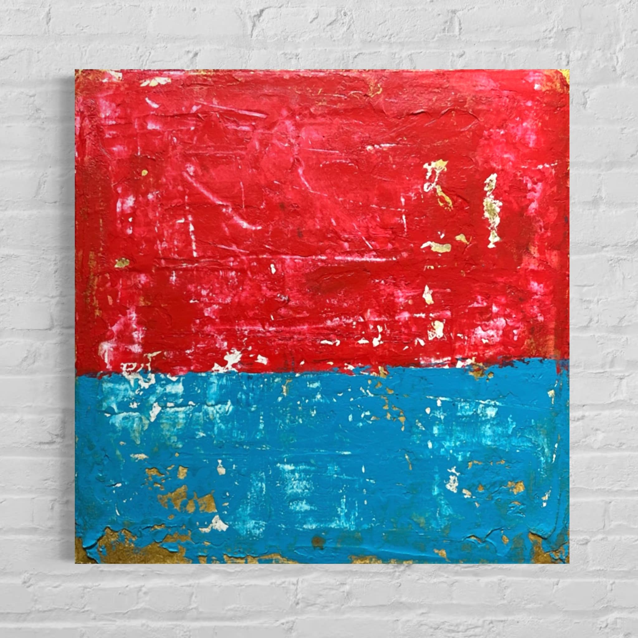 29cm x 29cm x 3.5cm Acrylic/mixed media on canvas