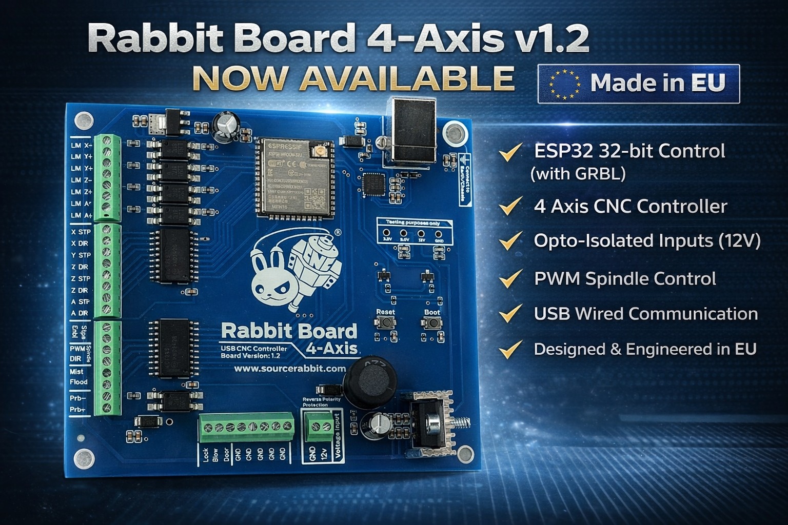 SourceRabbit - 🚀 Rabbit Board 4-Axis is Now Available! We’re excited to ...